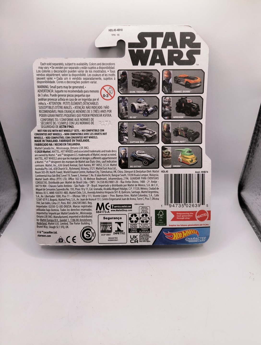 Star Wars Hot Wheels Dark Trooper Character Car Die-Cast Vehicle Brand New 2022