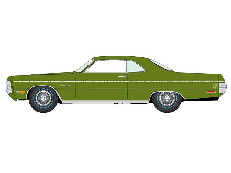 1971 Plymouth Sport Fury GT – Green 1:64 Scale Model – Auto World AWSP211A