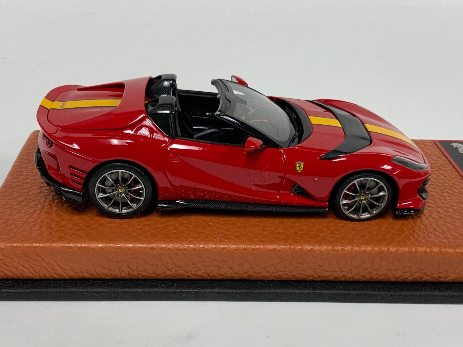 1/43 BBR Ferrari 812 competizione A Rosso Corsa Red Leather Base BBRC263C