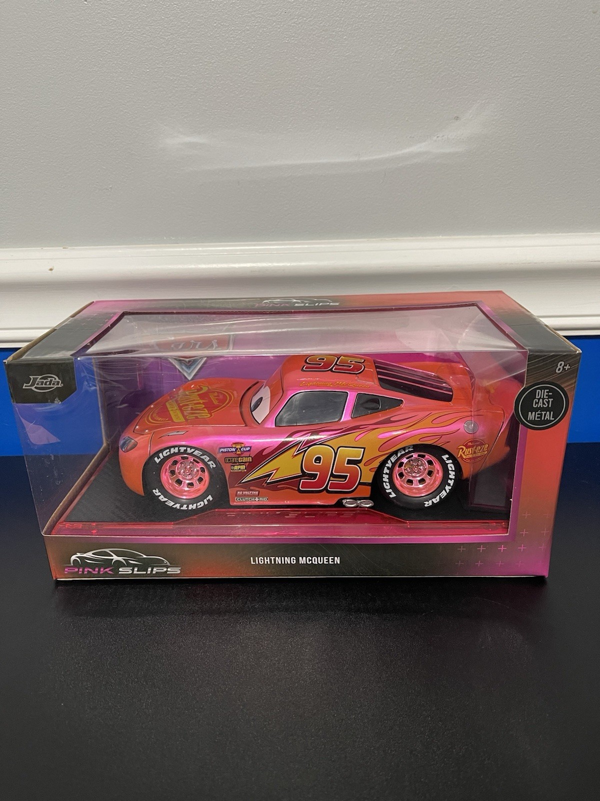 IN HAND Jada Pink Slips CHASE Disney Cars Lightning McQueen 1:24 FREE SHIP