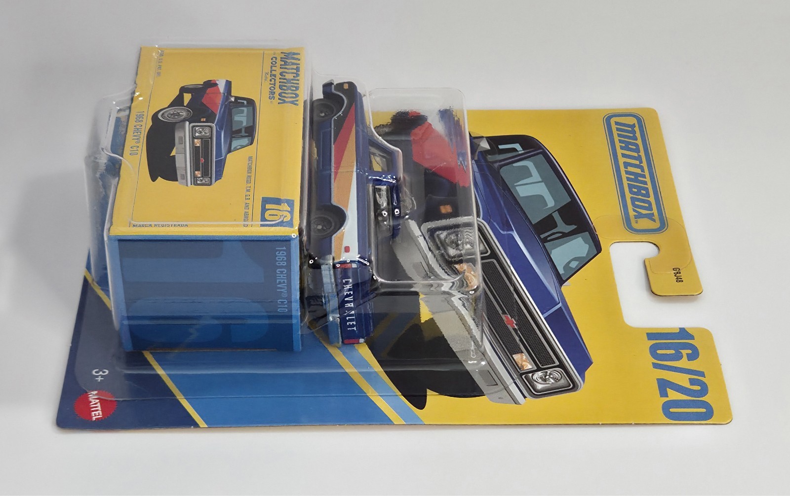 1968 Chevy C10 16/20 COLLECTORS SERIES Matchbox 2026 JJW06 blue pickup truck