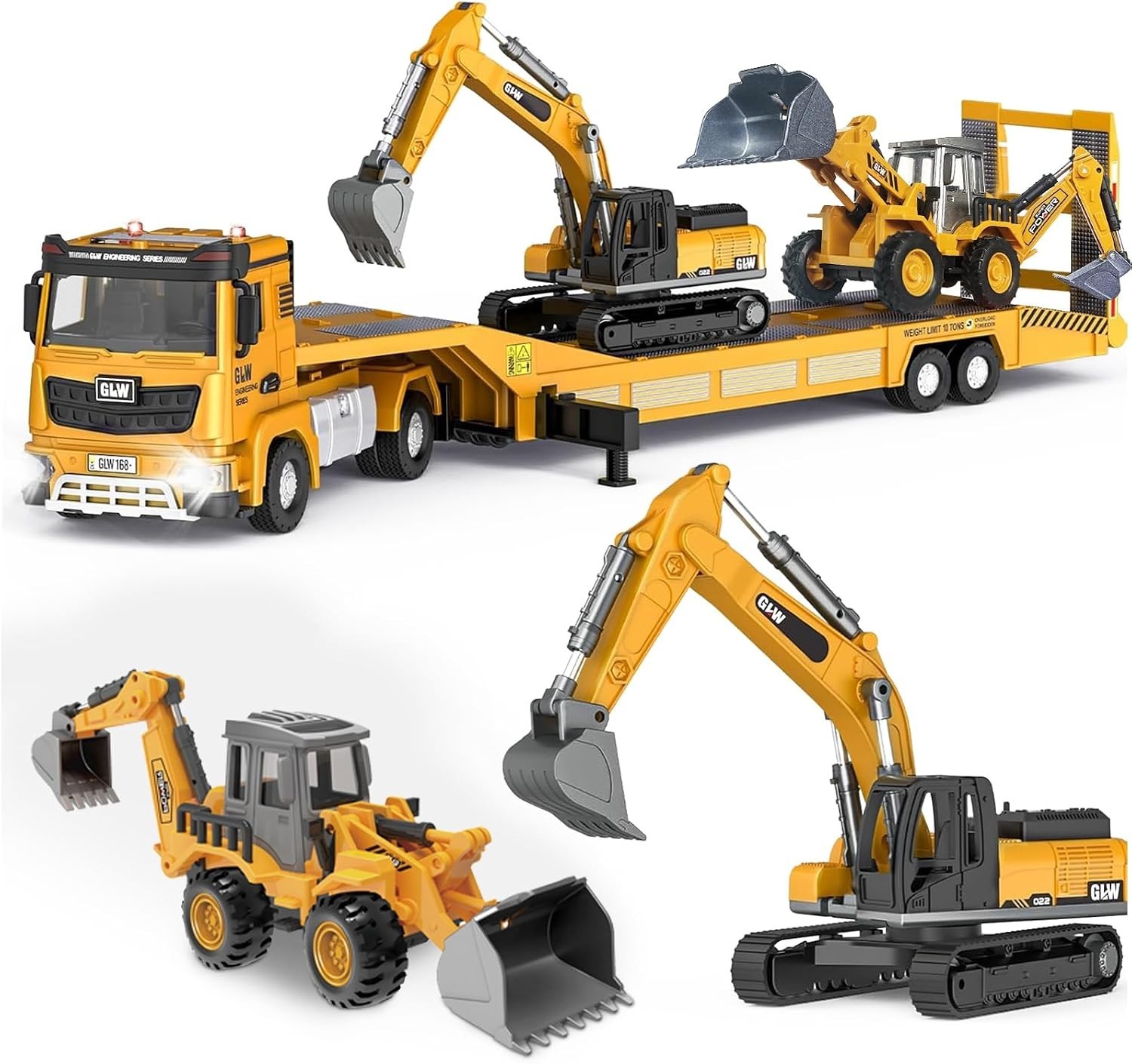 Construction Carrier Trucks Toy Set Alloy Inertia 1:40 1:55 Model Vehicles