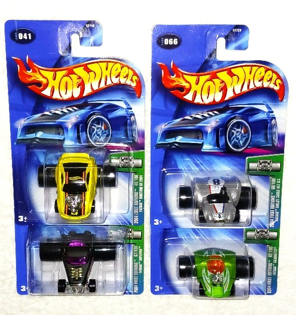 HOT WHEELS 2004 FIRST EDITIONS FATBAX Lot of 4 NEW 1/64 SCALE DIECAST CARS