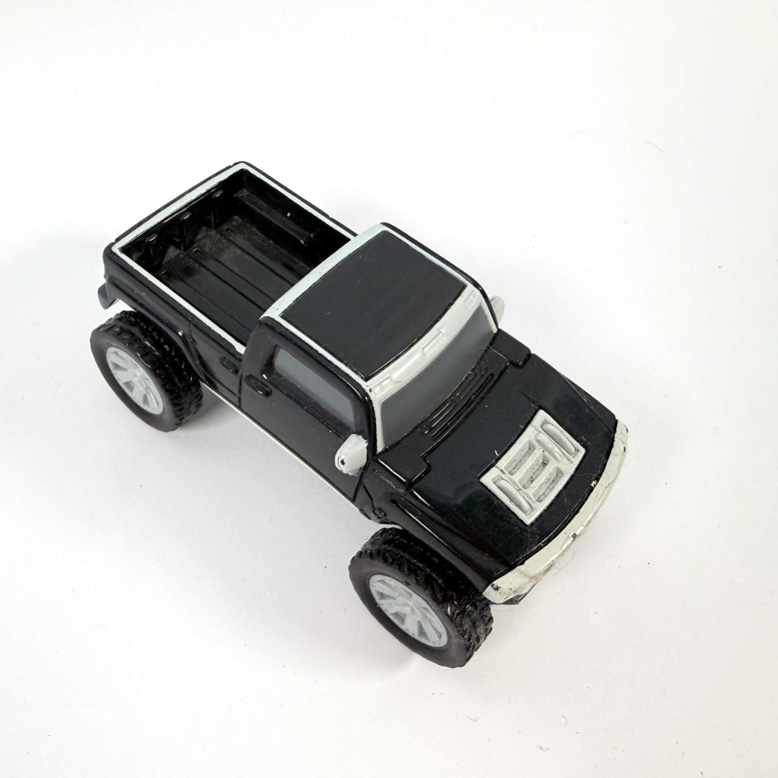 McDonald’s Vtg Hummer H3T Pickup Truck Model Car Black White Happy Meal 3.5″