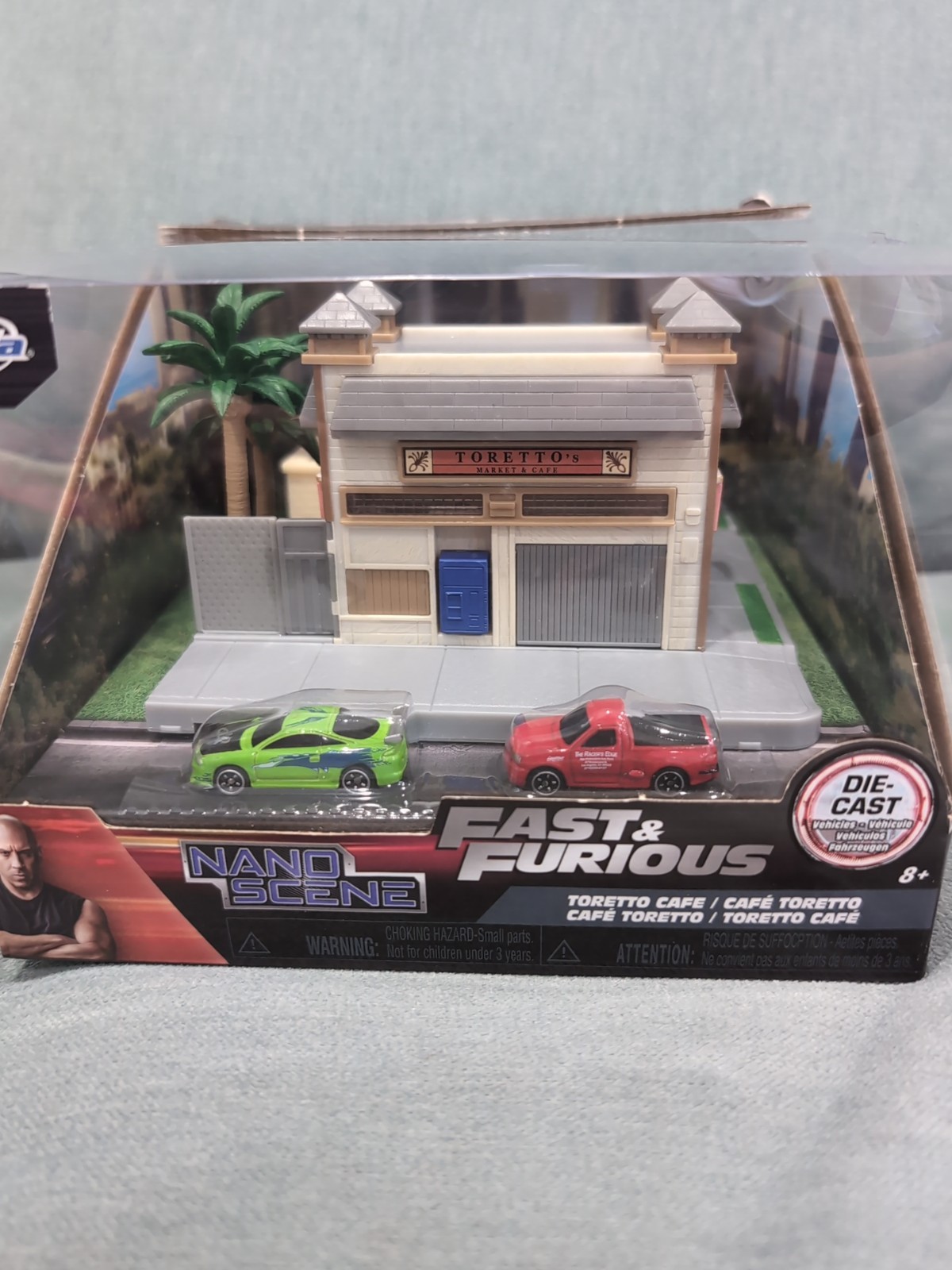 Universal Fast and Furious Nano Scene Toretto Cafe Die Cast Vehicles NIB