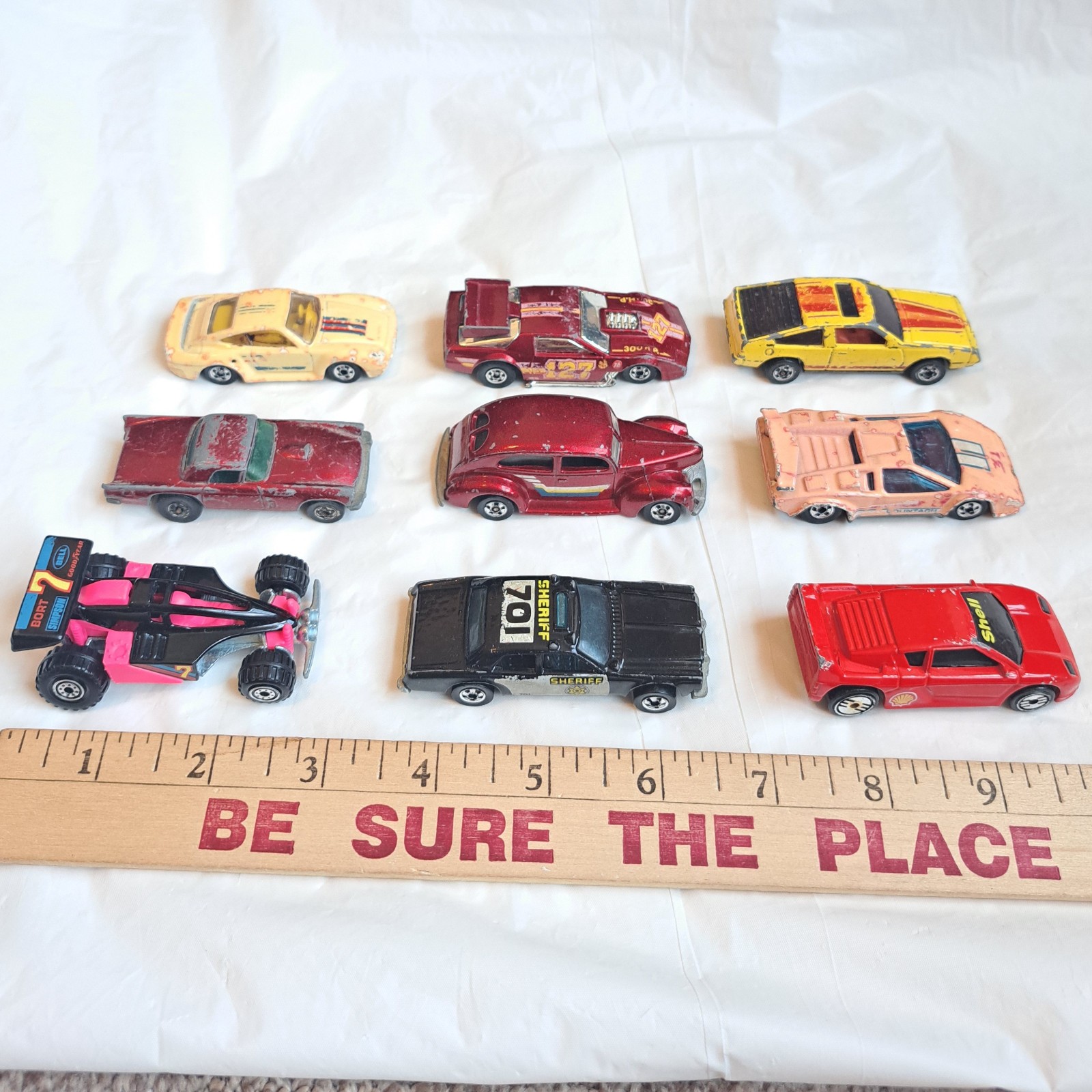 Vintage Hot Wheels Lot 9 Cars Diecast 1:64 Mixed Models Loose Collection 1977-90