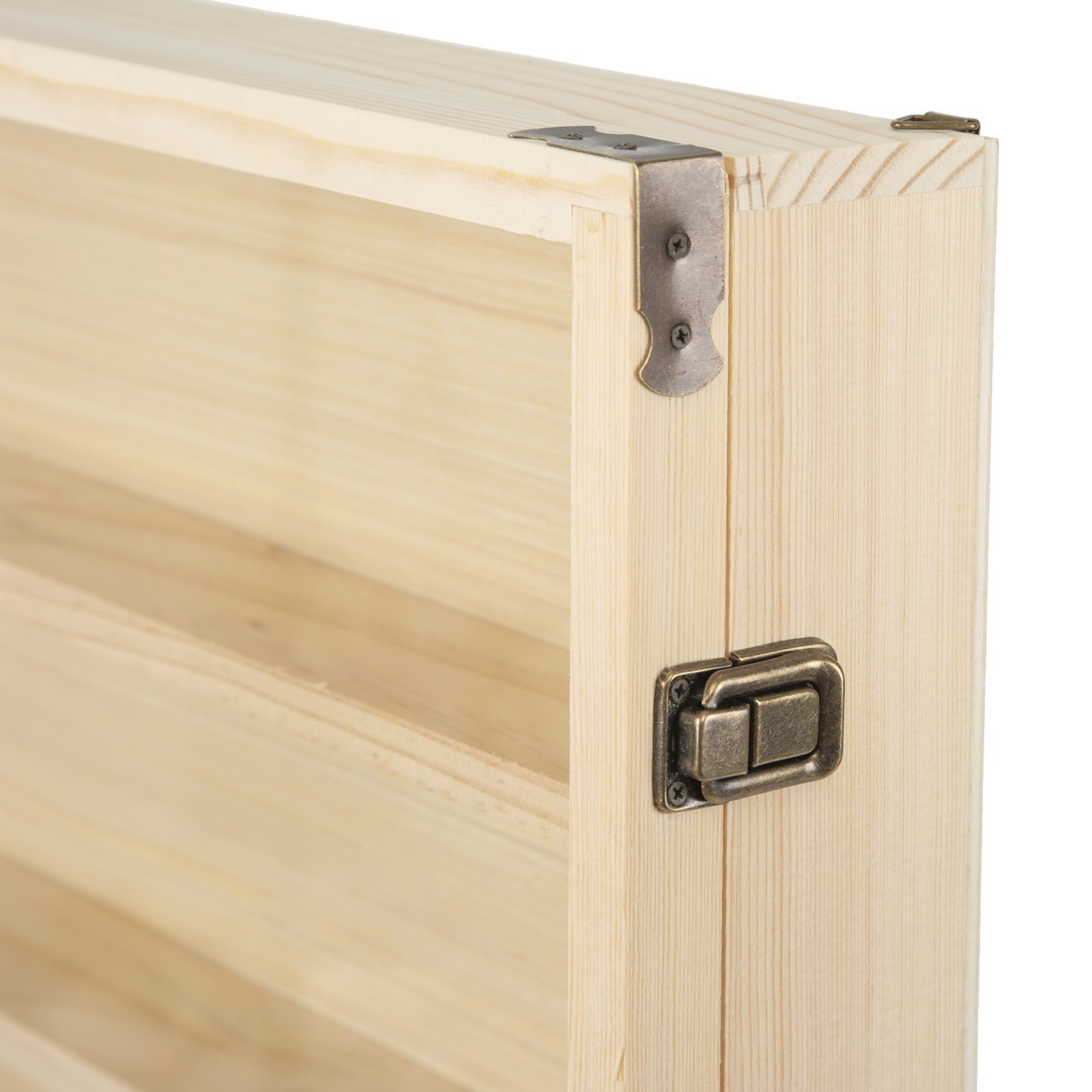 6-Tiers Wooden Wall Display Case Lockable Cabinet for Model Toy Collection Stand