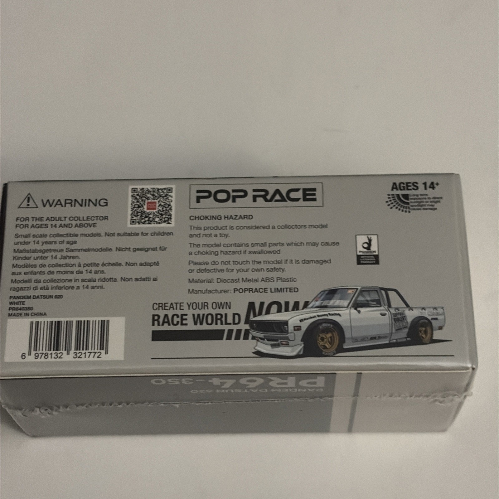 1/64 Pop Race Pandem Datsun 620 With Support Violent Driving On The Sides Sealed