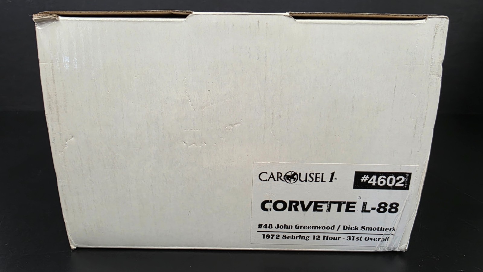 CAROUSEL 1 #48 CORVETTE L-88 JOHN GREENWOOD DICK SMOTHERS 1972 SEBRING 1:18 SR