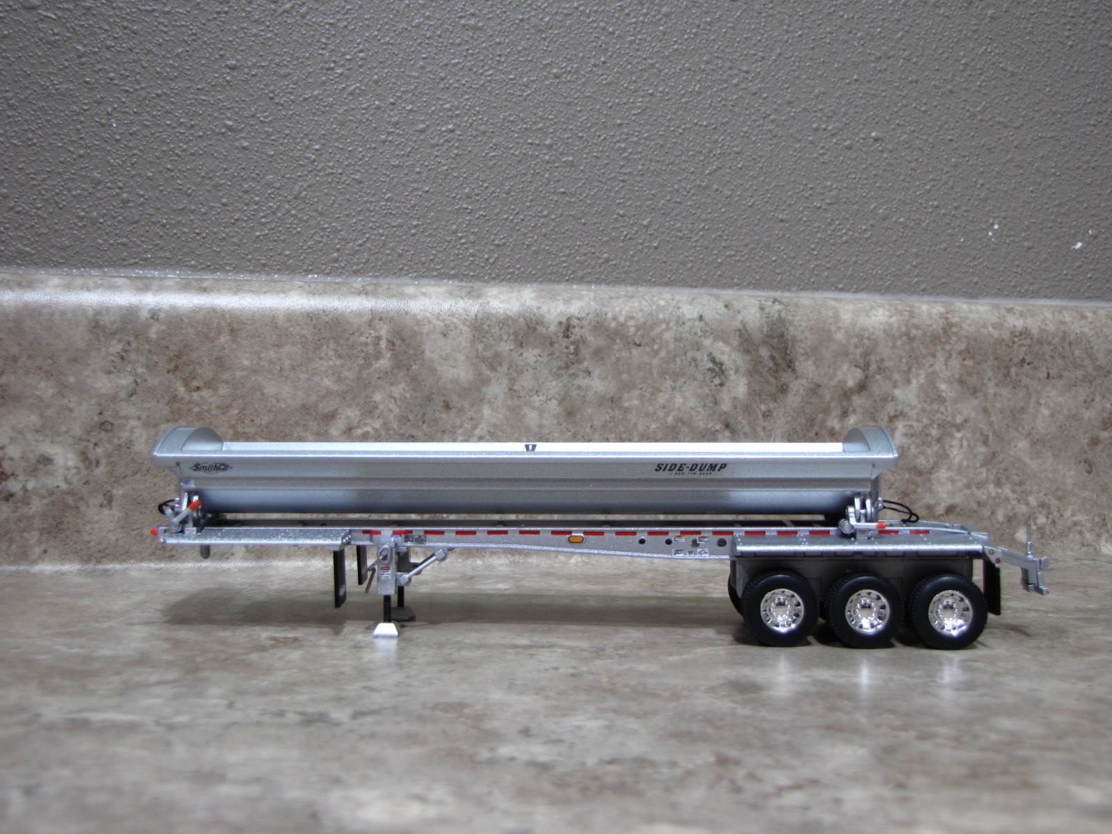 DCP 1/64 Silver SmithCo Side Dump Trailer Farm Toy