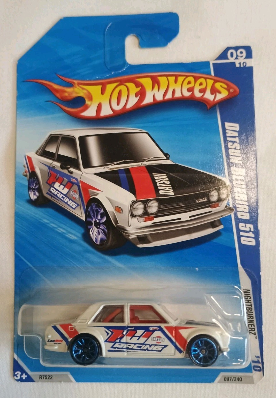 2010 Hot Wheels Datsun Bluebird 510 White W/Crease On Card