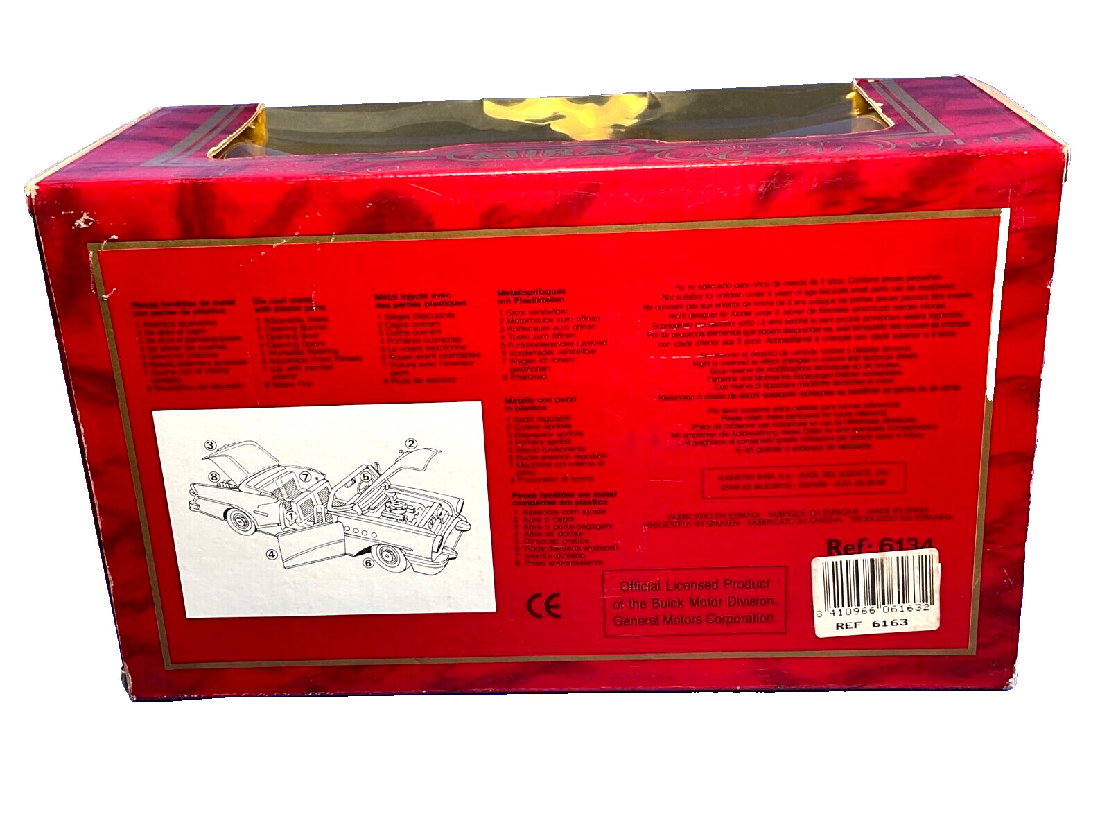 MIRA, Golden Line Collection, 1955 Buick Century Convertible Car, 1:18, NIB