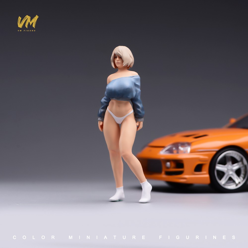 1/18 Miniatures Sexy Underpants Beauty Girl Scene Props Model Figures For Cars