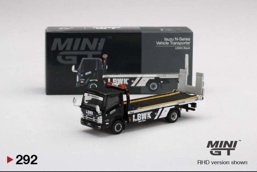 Mini GT Isuzu N-Series Vehicle Transporter LBWK Blk 1:64 Scale *SEALED*