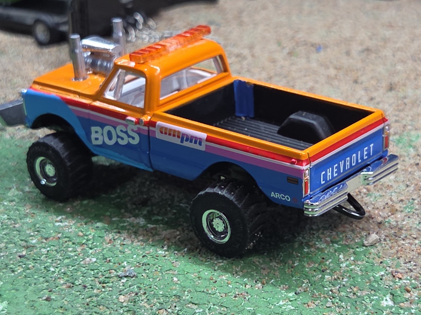 CUSTOM BUILT 1:64 4×4 GreenLight 1972 PULLING TRUCK puller Chevy CHEVEROLET Ertl