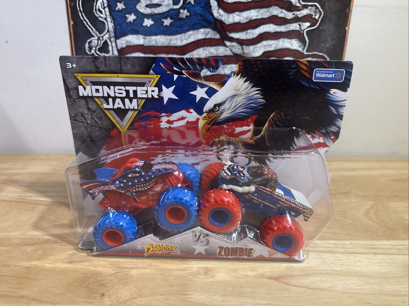 Monster Jam Stars and Stripes NEW** Set of 2 Double Packs 2026