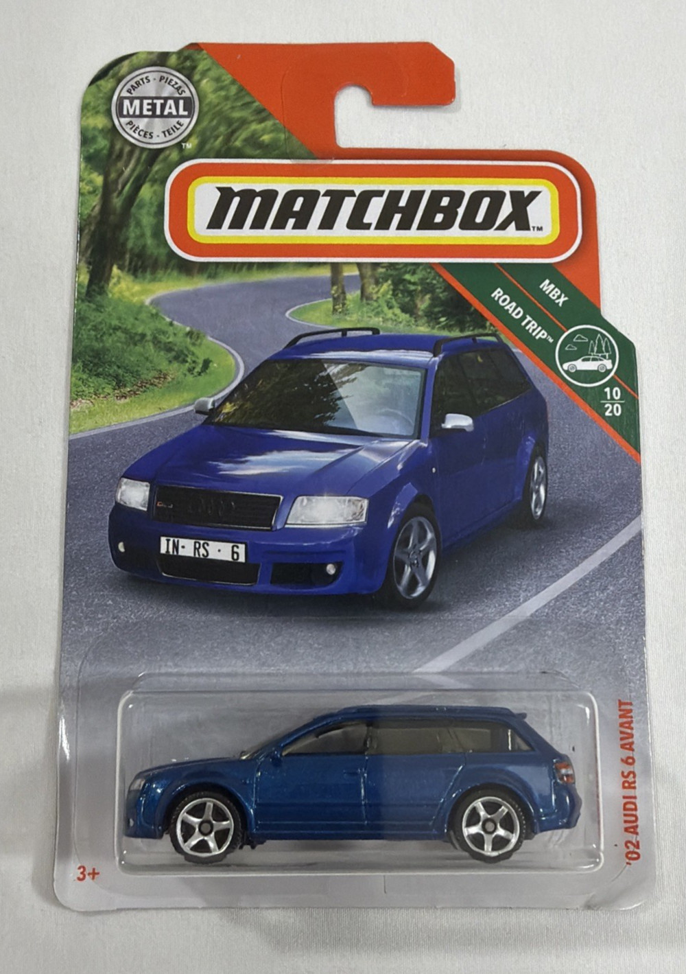 Matchbox Blue ’02 Audi RS 6 Avant 1:64 Wagon MBX Road Trip 2019