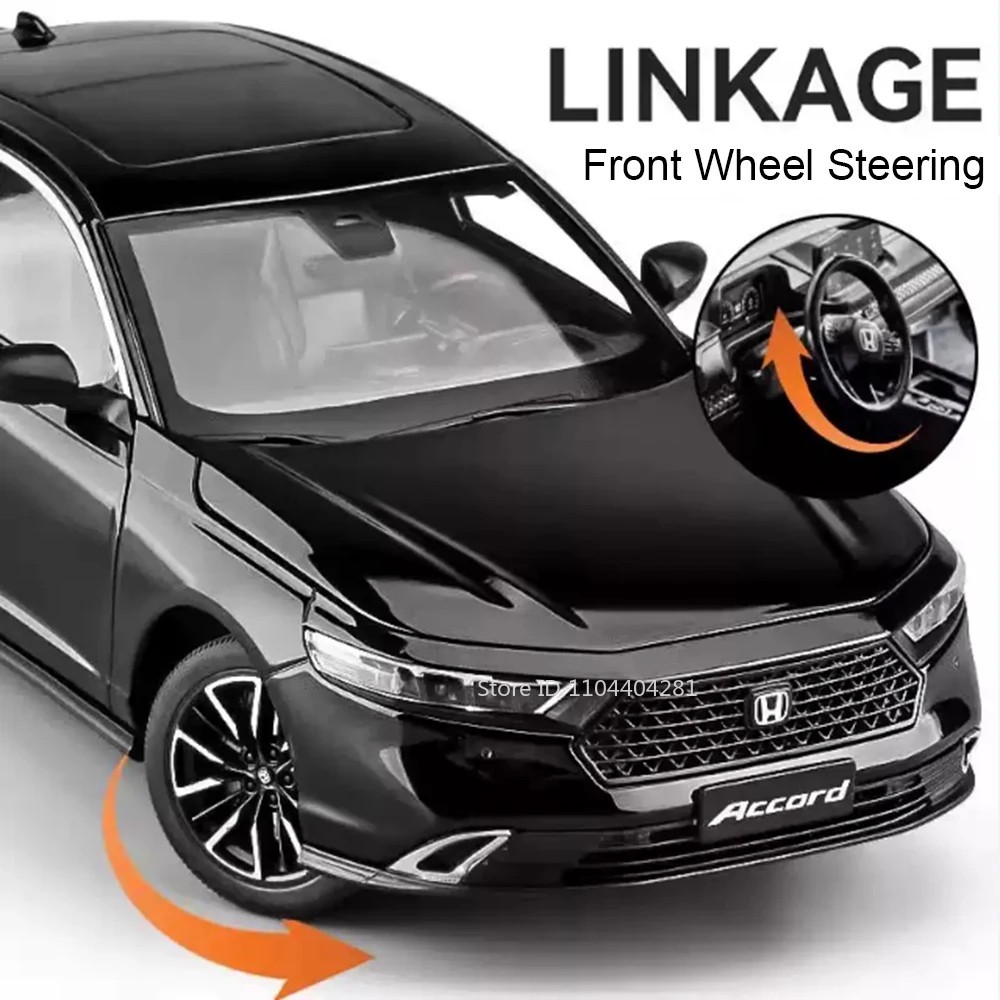 1:18 Honda Accord Sedan Diecast Model Collectible with Sound & Light Features