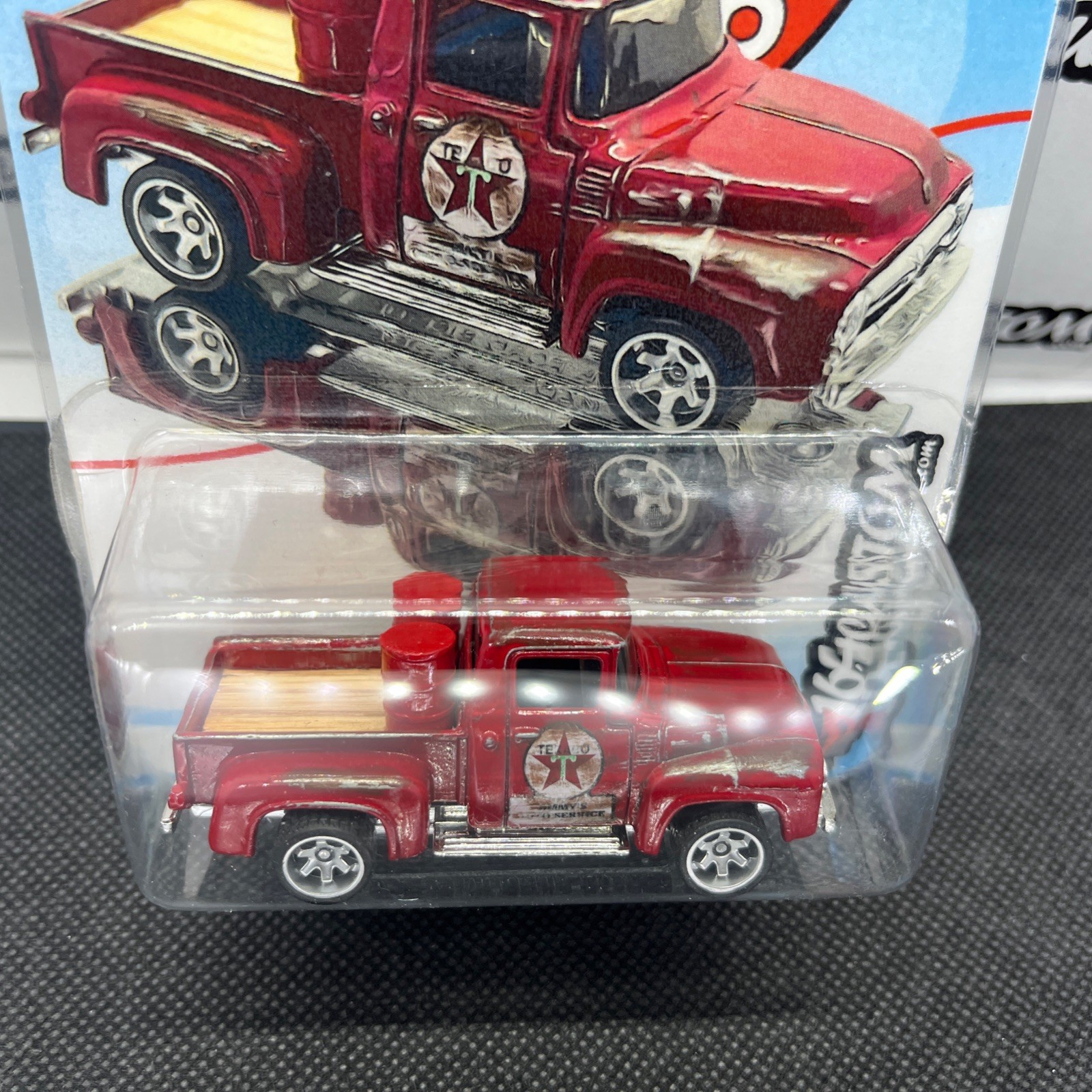 ’56 Ford Pickup Truck – Custom TEXACO diecast, real wood bed, Real Riders