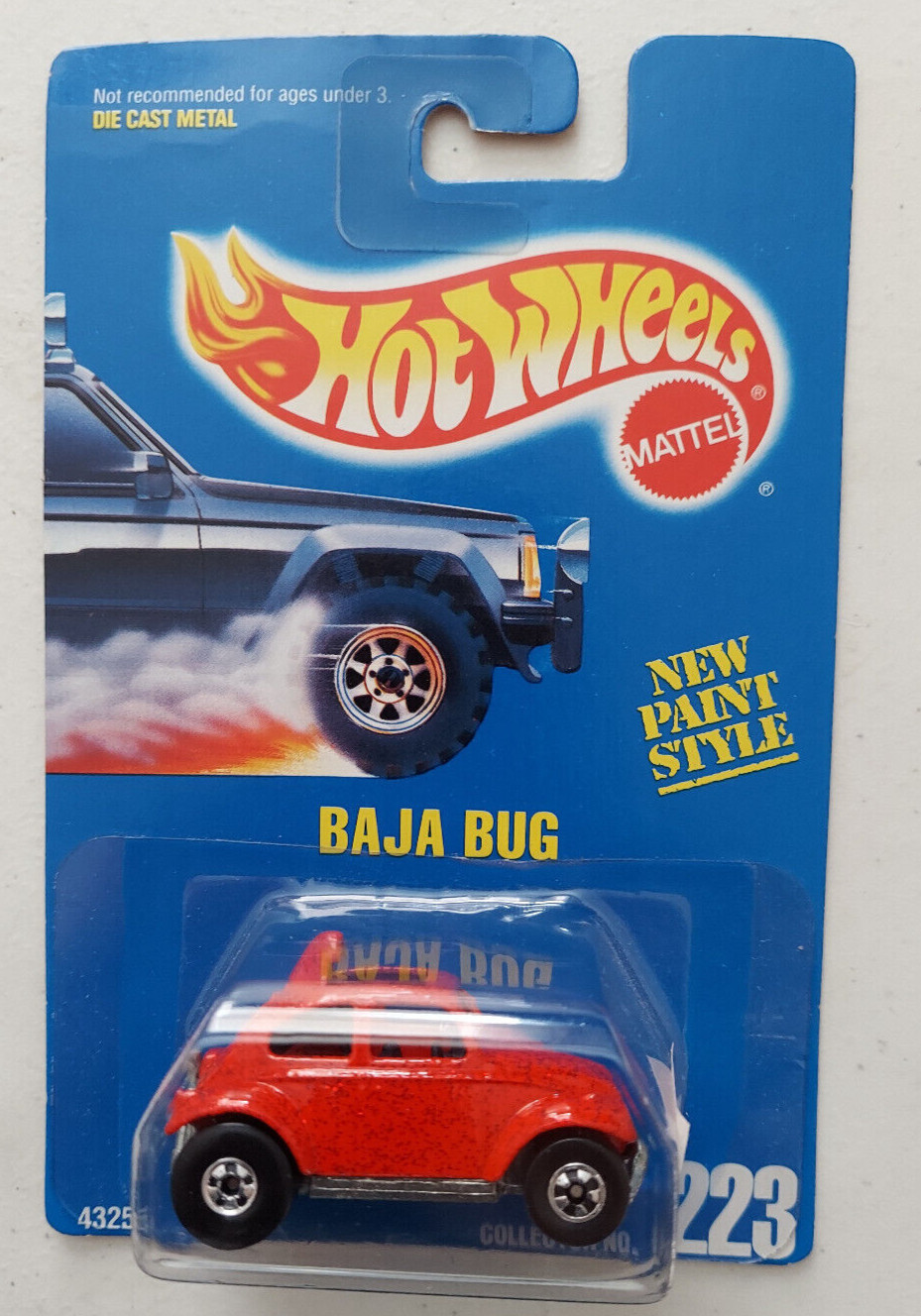 1991 Hot Wheels METALIC RED BAJA BUG Blue Card 223 New Paint New in Box Vintage