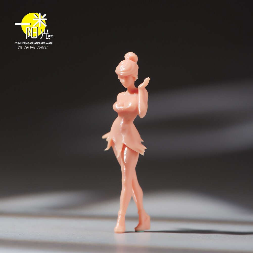 Resin 1/18 1/24 1/43 1/64 1/87 Princess Girl Doll Unpaint Mini Figure Model Toys