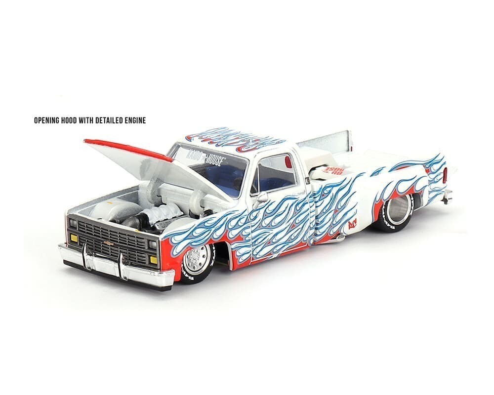 Kaido House 1:64 Chevrolet Silverado Dually on Fire V2 W/ Flames KHMG157-2C