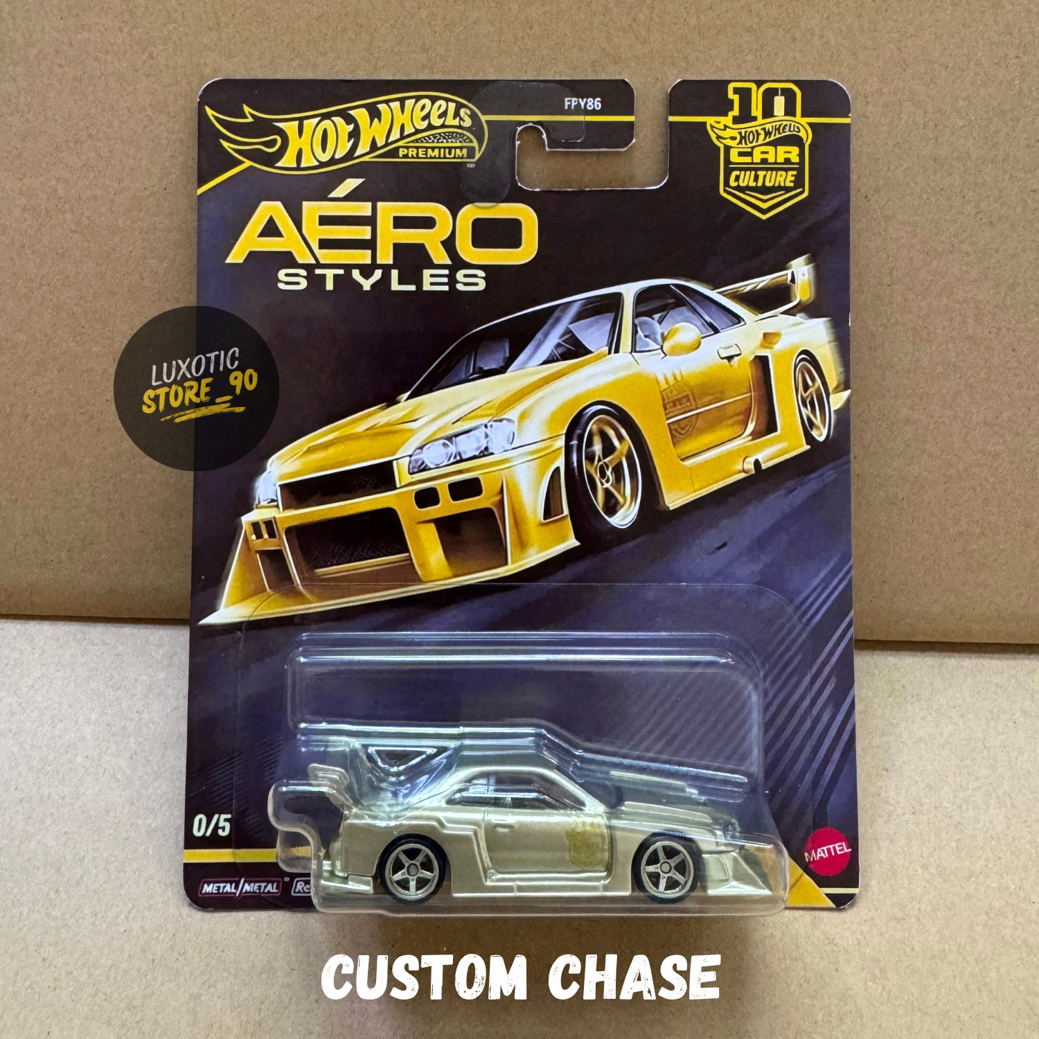 Hot Wheels Aero Styles Gold LBWK LB-ER34 Super Silhouette Custom CHASE Diecast