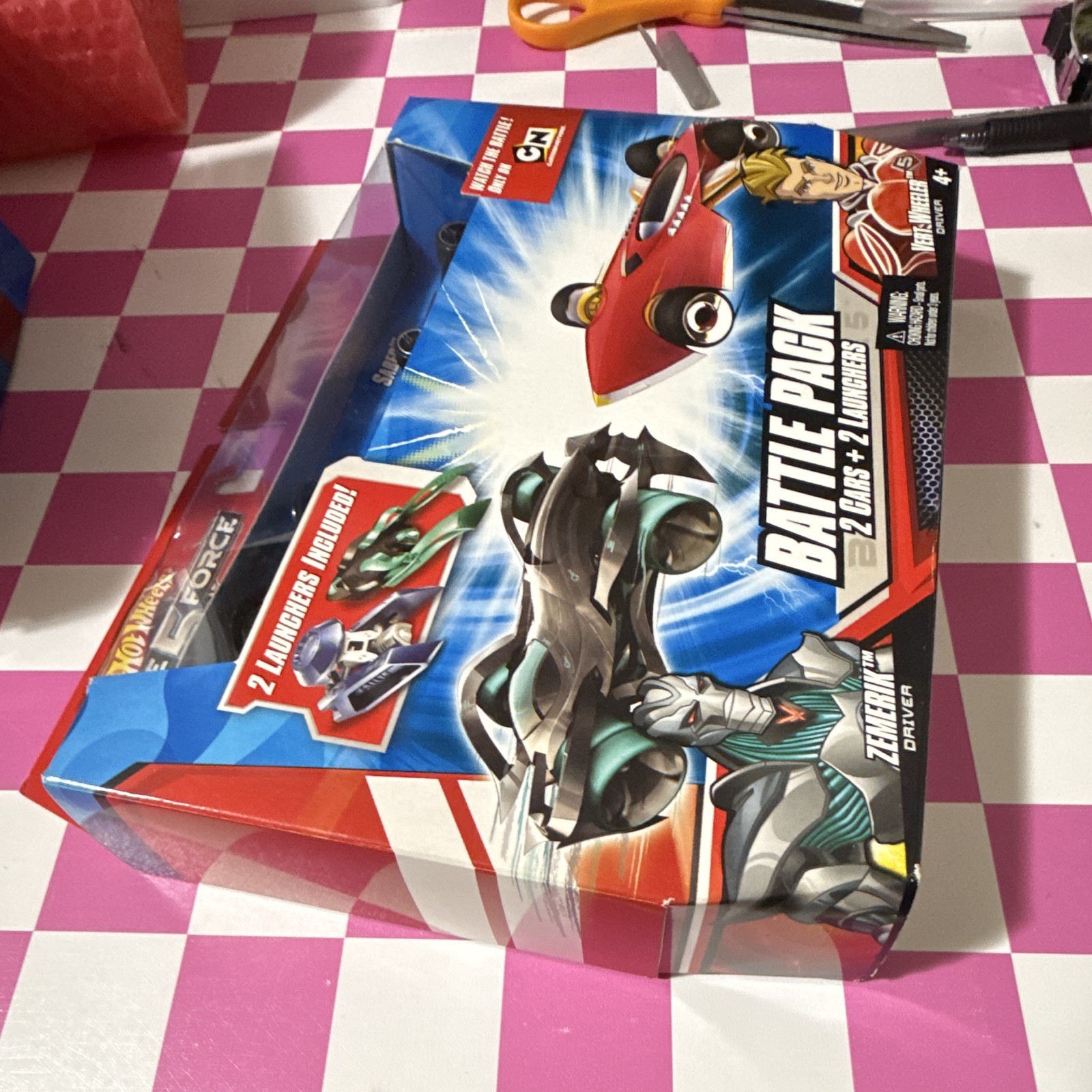 Hot Wheels Battle Force 5 Battle Pack 2 Cars + 2 Launchers Unopened Box