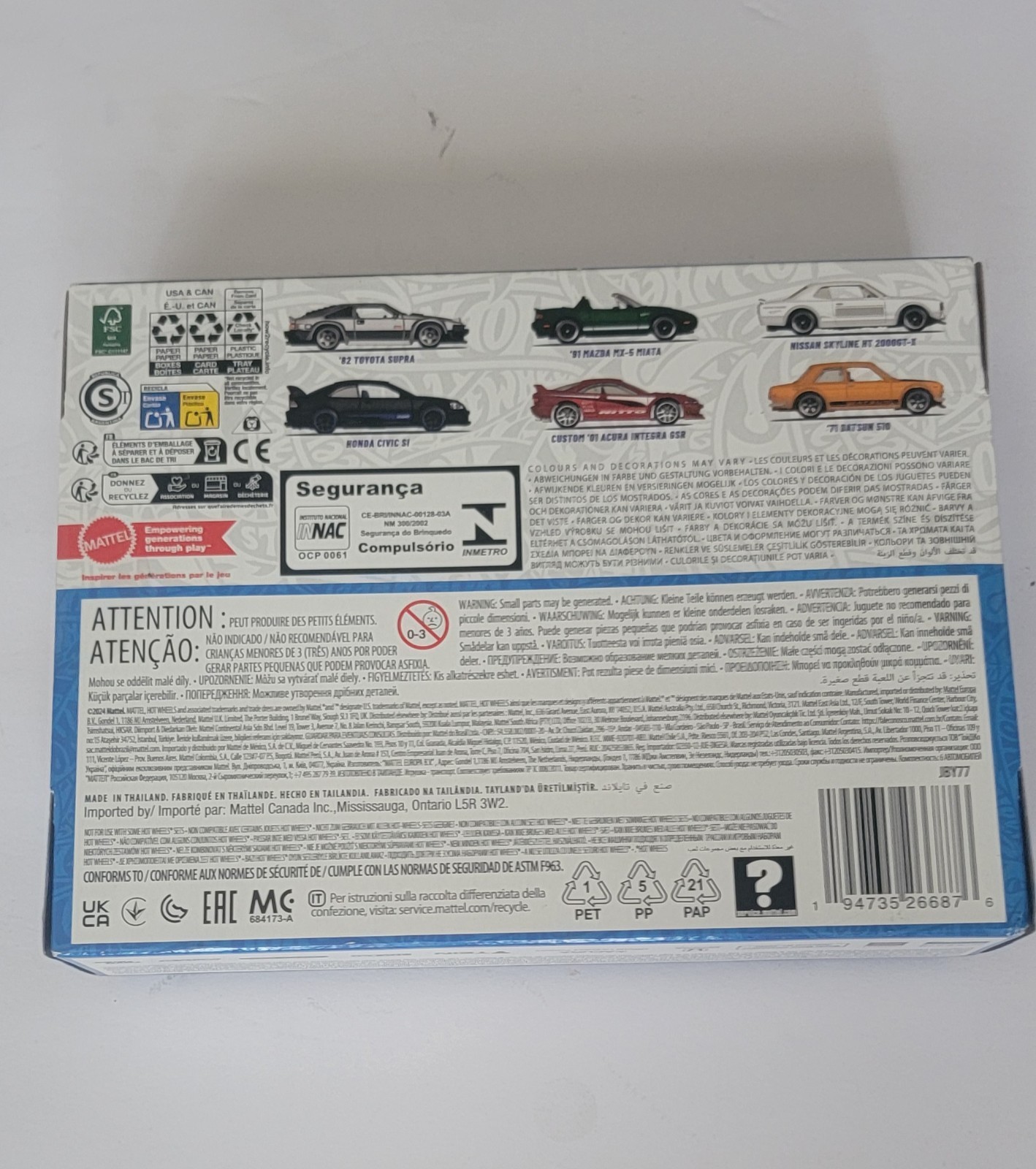 2025 Hot Wheels 6-Pack Box Set | Japanese Car Culture | Toyota | Honda | Nissan