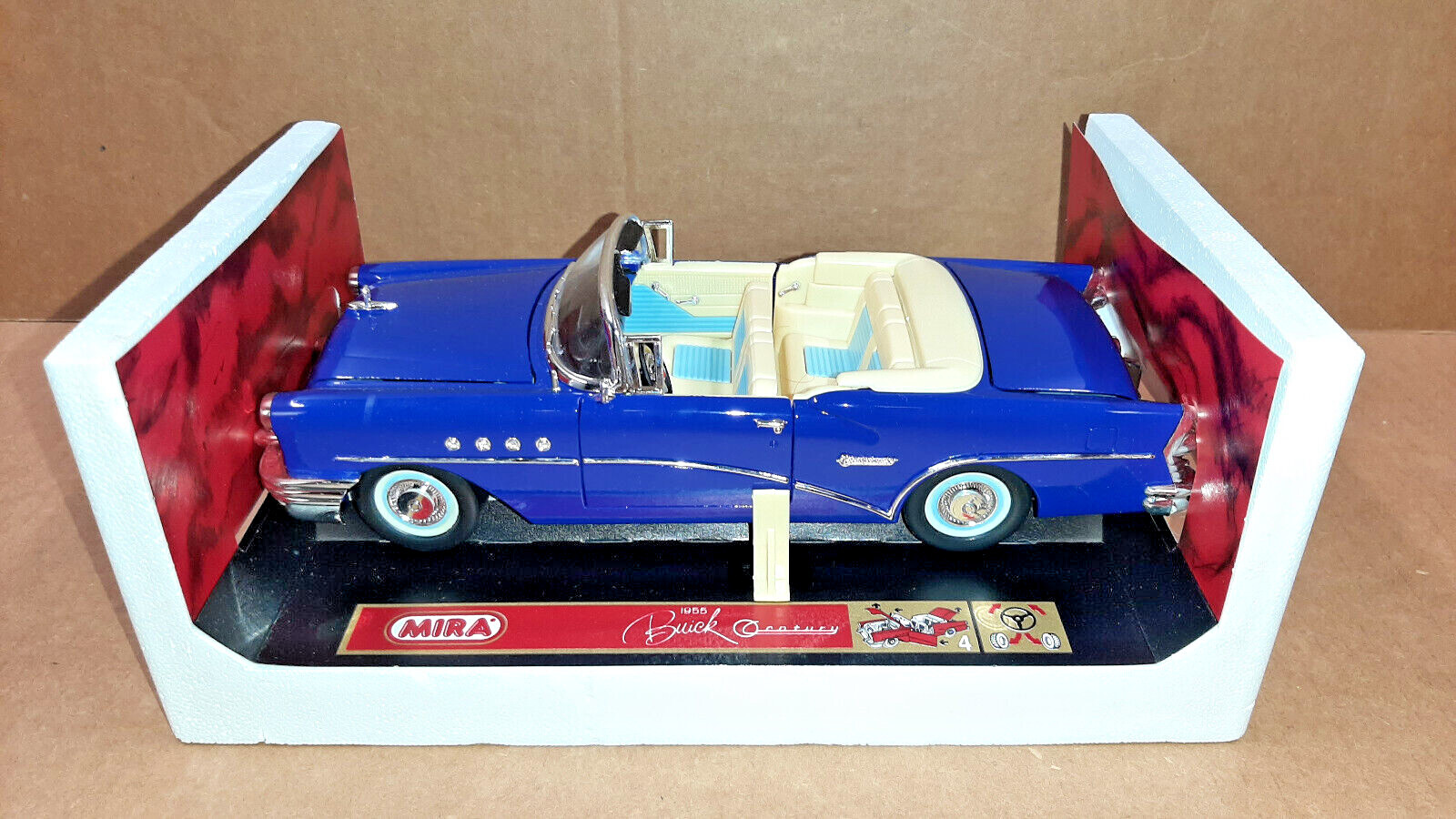 Mira Golden Line Collection 1955 Buick Century Convertible 1:18 Scale Diecast