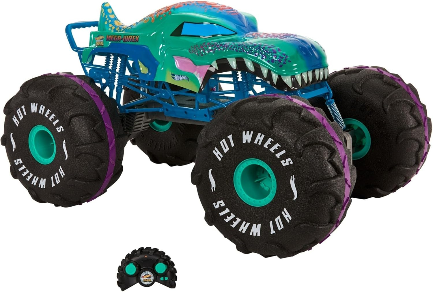 Hot Wheels RC Monster Trucks Mega-Wrex in 1:6Th Scale, Extra Large Remote-Contro