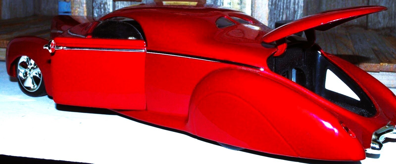 Hot Rod Ford Mecury Merc Chopped Dragster1:18Race Car Racing12Custom24Racer Red