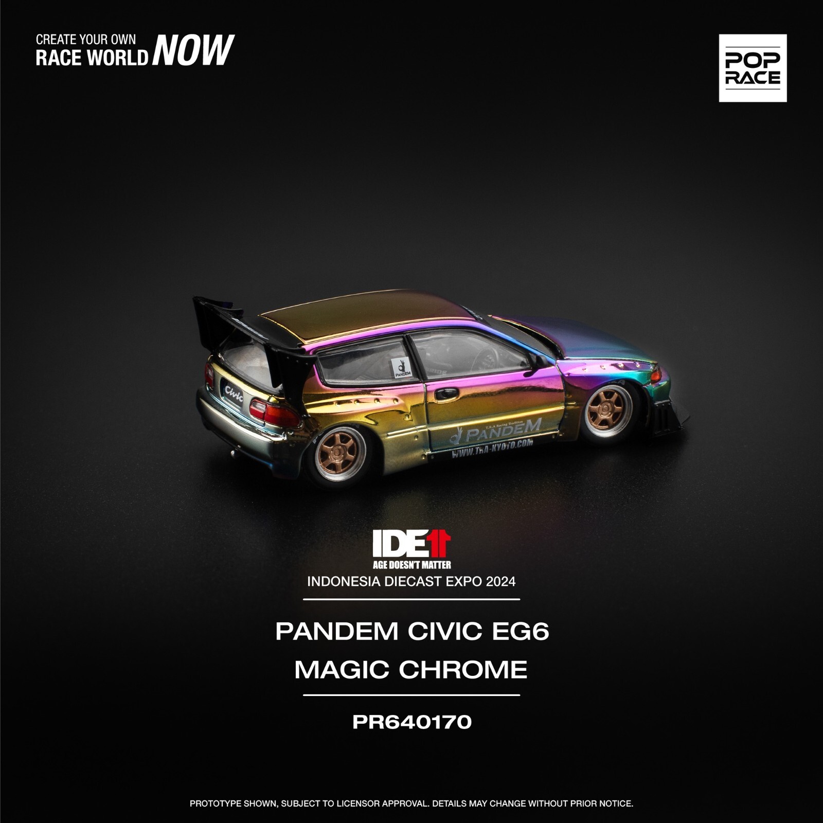 POP RACE HONDA CIVIC PANDEM EG6 INDONESIA DIECAST EXPO EVENT EDITION 2024