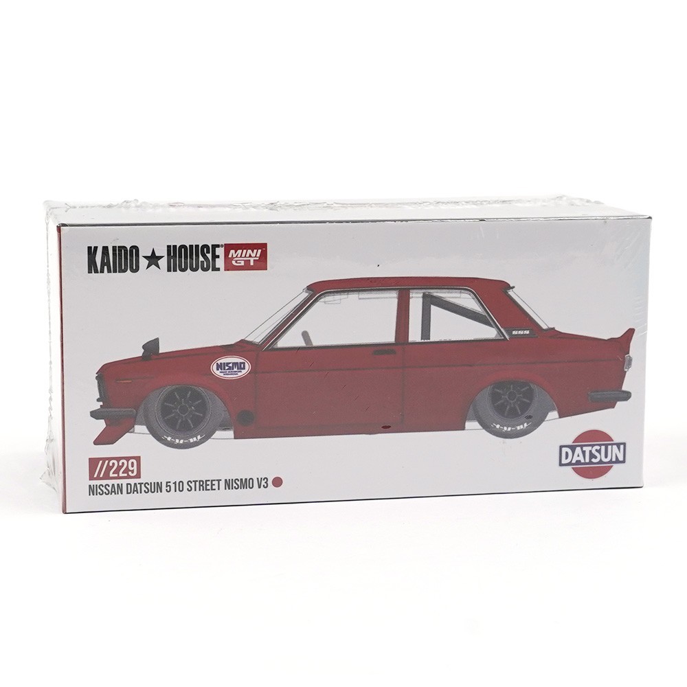MINI GT x KAIDO HOUSE DATSUN 510 STREET NISMO V3 1/64 DIECAST CAR RED KHMG229