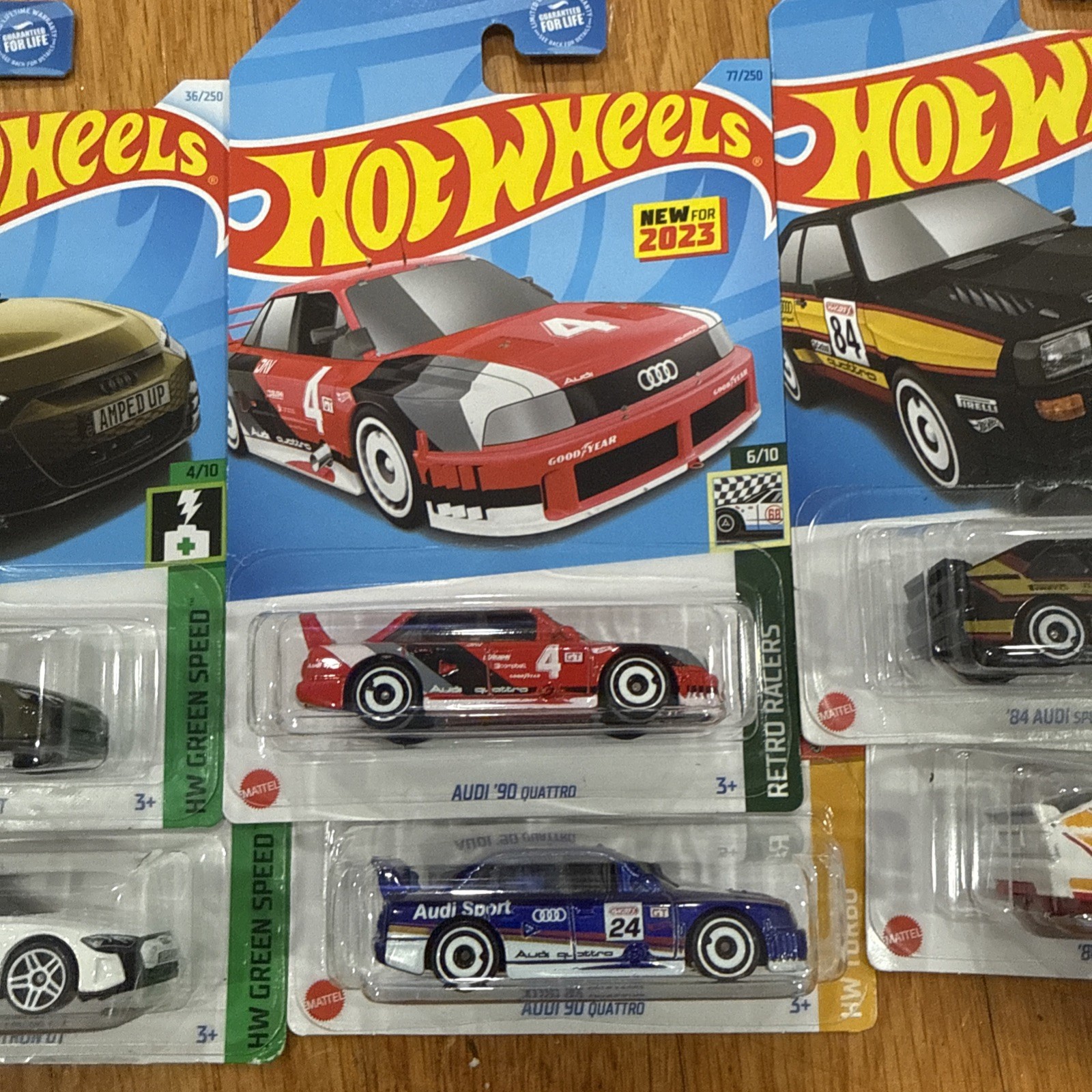 HOT WHEELS LOT OF 8 AUDI 90/SPORT QUATTRO/ AVANT RS2/RS6 AVANT/RS E-TRON GT/R8