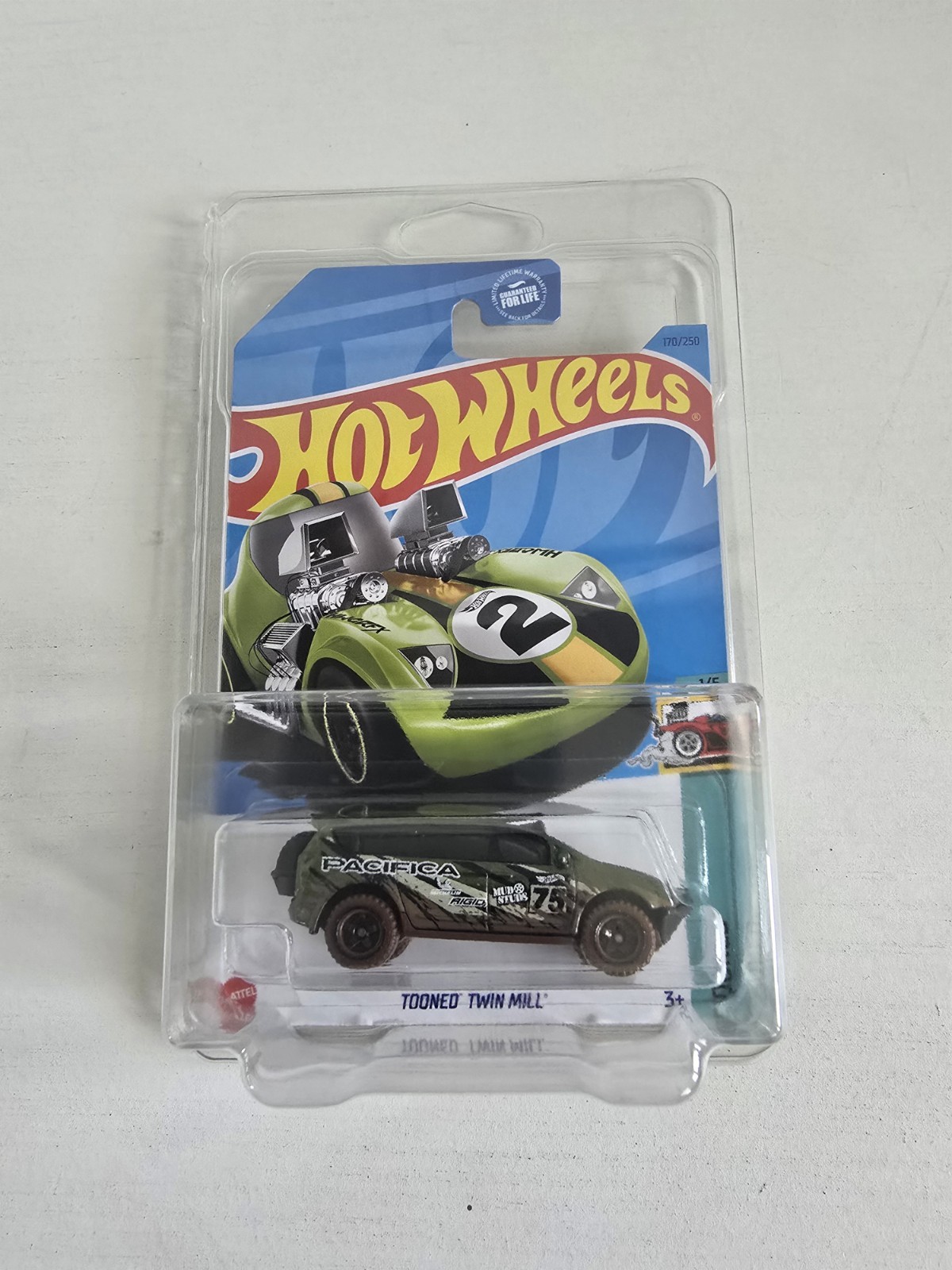 Hot Wheels Error Tooned Twin Mill Card Chrysler Pacifica Car SEALED W/ Protector