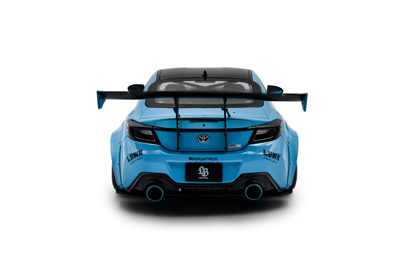 2024 TOYOTA GR86 W/LIBERTY WALK BODY KIT BLUE 1/18 DIECAST CAR SOLIDO S1813601