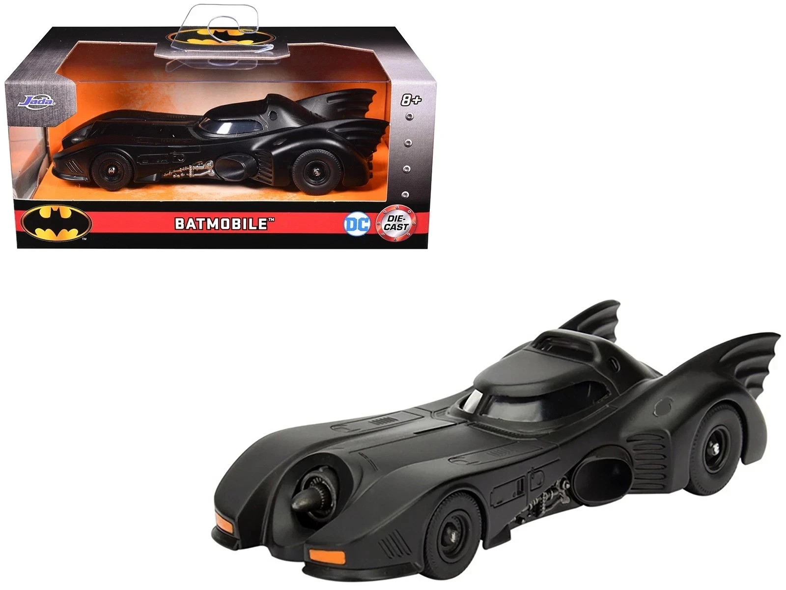 Batman Batmobile, 1989 Batmobile, Jada 98226 Diecast Model Toy Car, 5″, 1/32 NIB