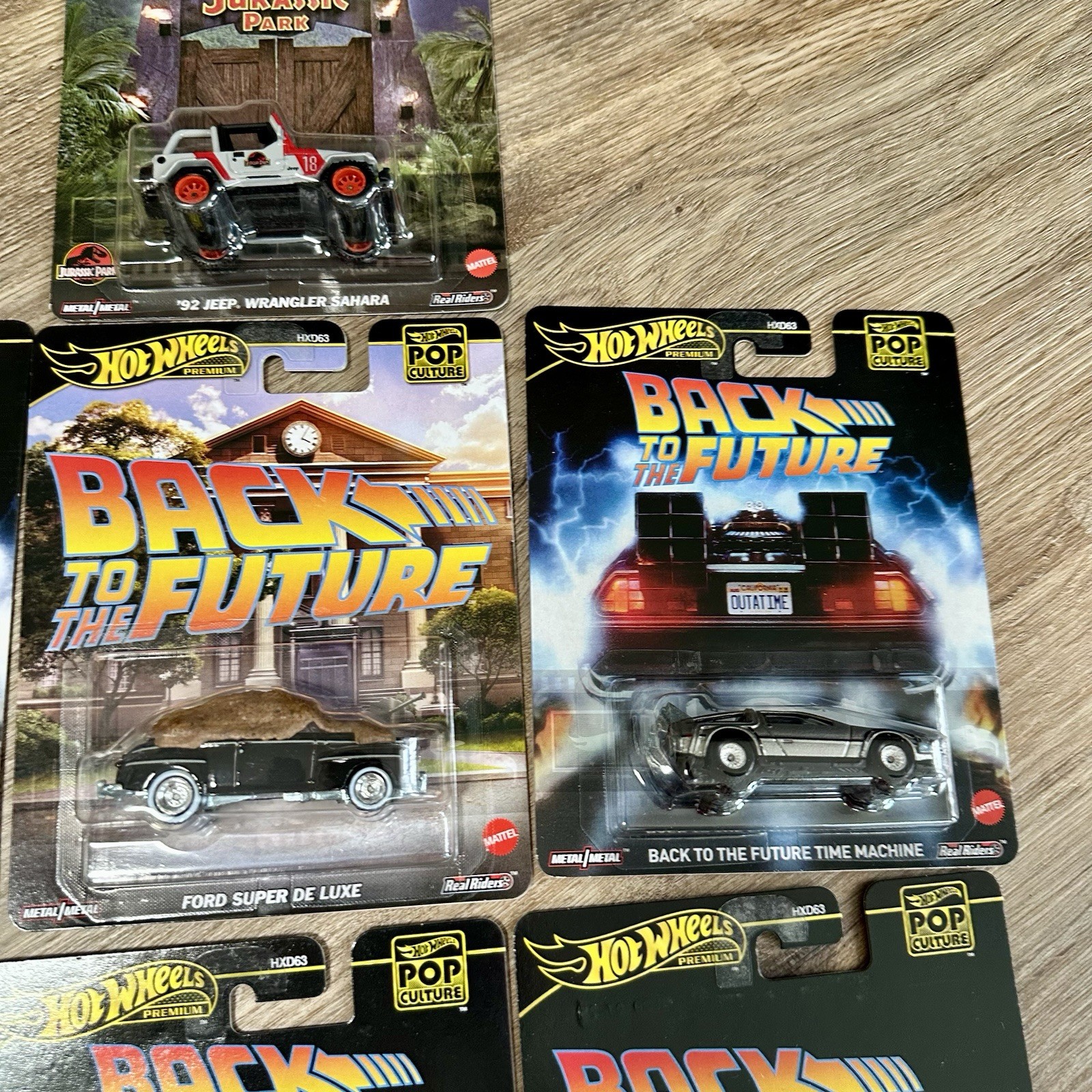 10 Hot Wheels Pop Culture Back to the Future Time Machine Diecast Jurassic Park