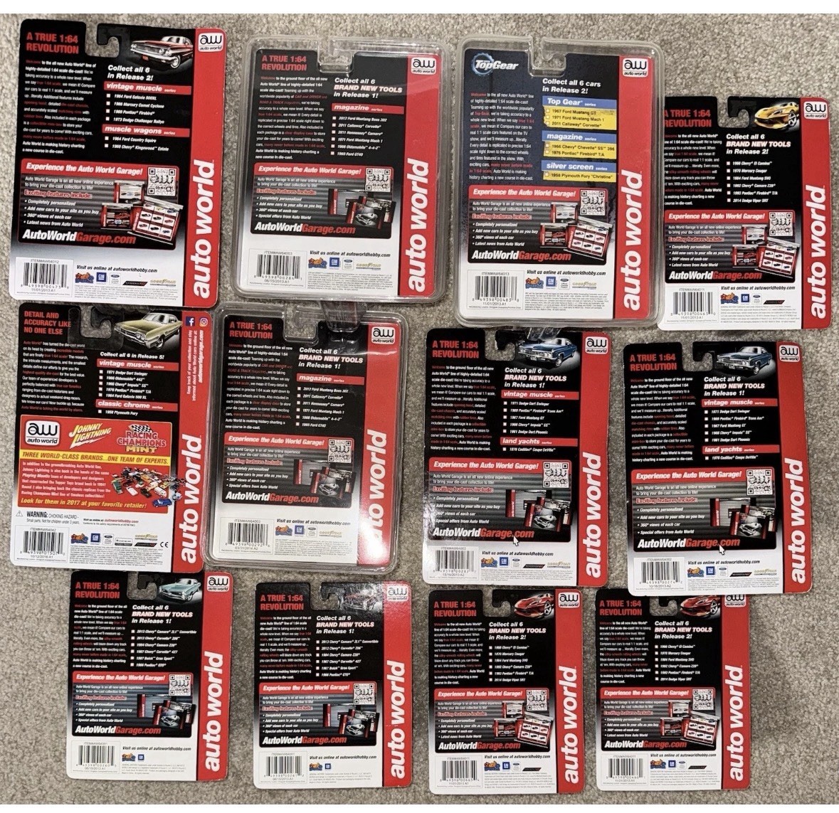 AutoWorld Auto World Ultra Ruby Red’s Chase AW Lot Of 22 Diecast Collector Cars