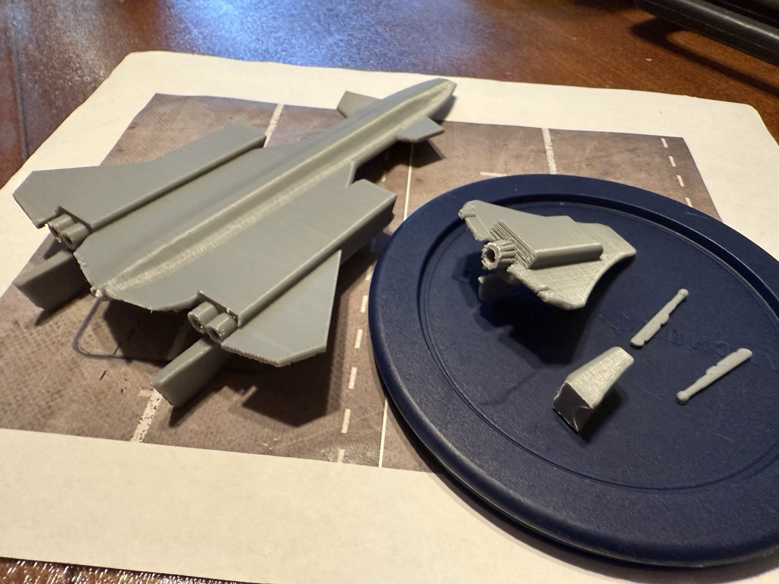 Night raven Gray Plastic Model ( 6 in Length)