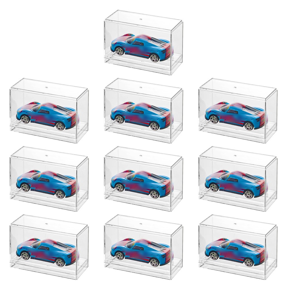 Clear Acrylic Display Case Box Dustproof Protector For 1:64 Scale Model Car Toy