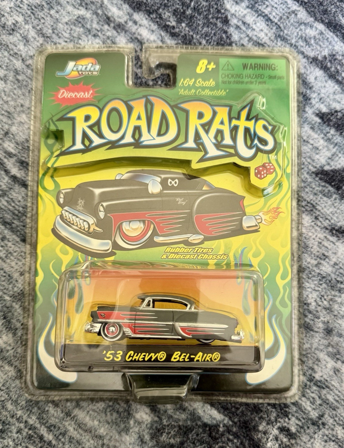 Jada Toys Road Rats 1:64 Diecast 1953 Chevy Bel Air Car Black Unopened Box