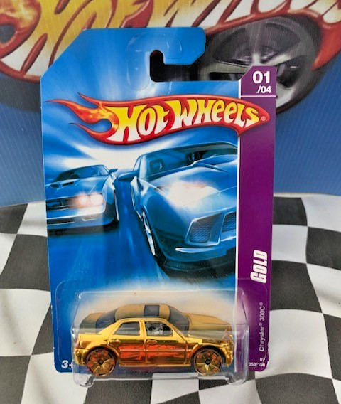Hot Wheels 2007 Gold Rides 1/4 053 Chrysler 300C Hemi CHROME GOLD BLING
