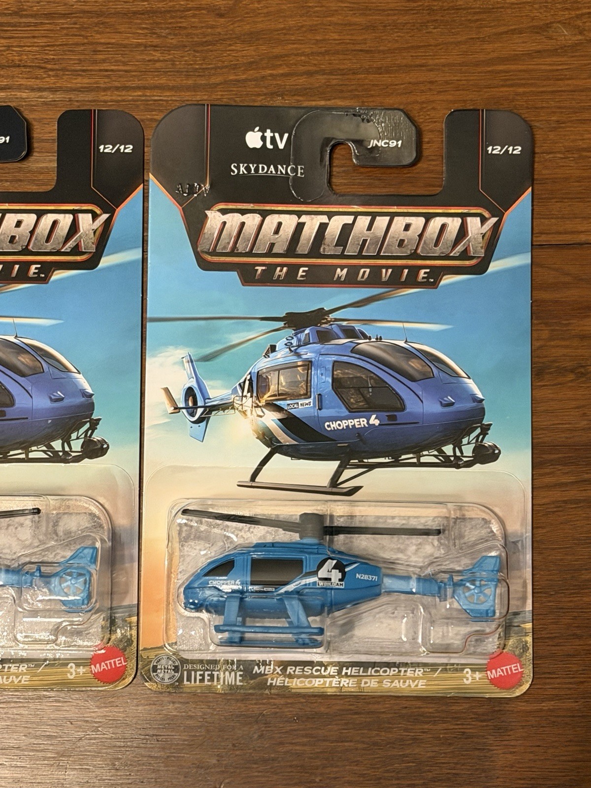 🔥Lot Of 2 2026 Matchbox The Movie MBX Rescue Helicopter Blue NIB VHTF🔥