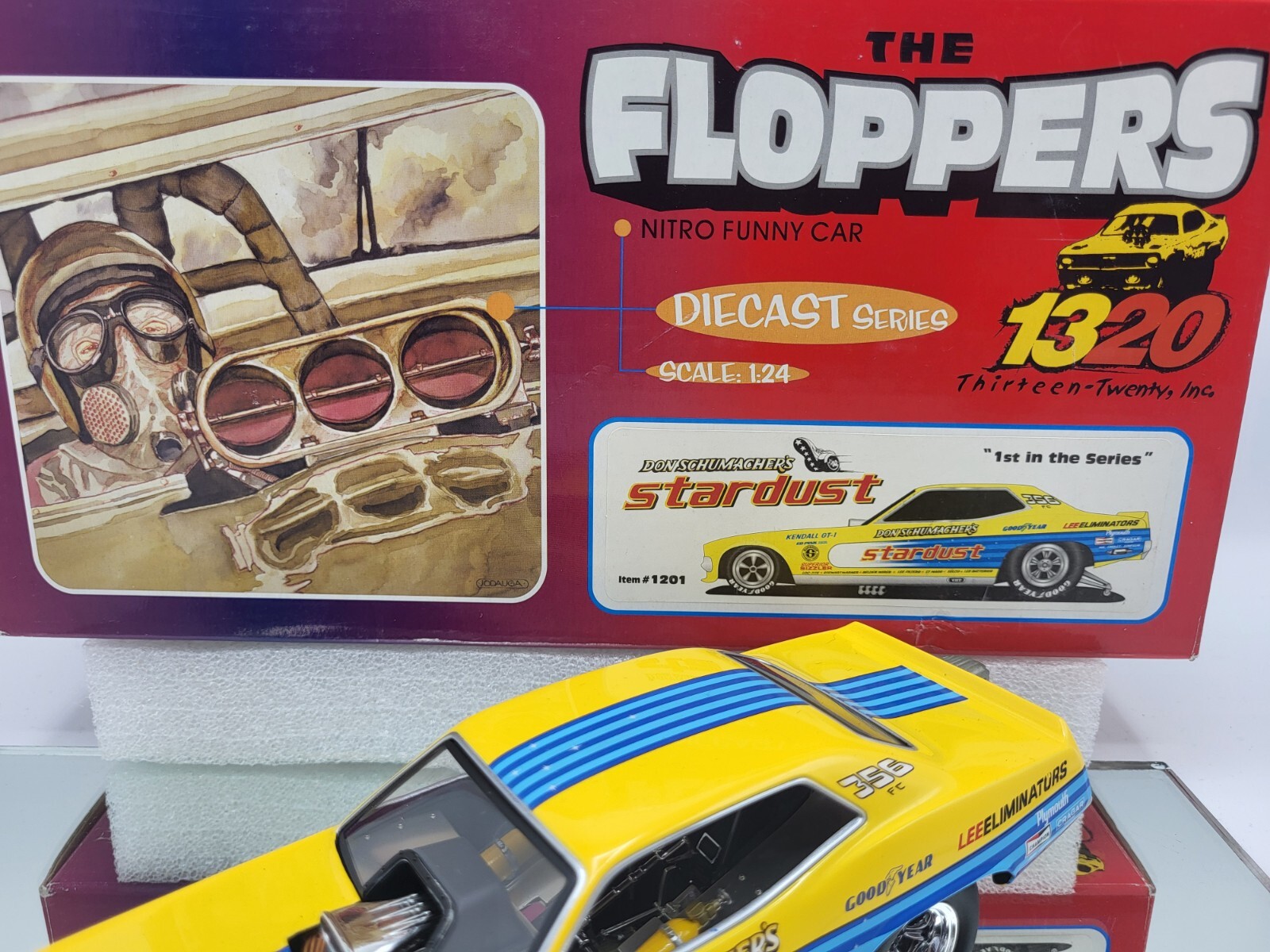 1320 THE FLOPPERS 1971 PLYMOUTH CUDA DON SCHUMACHERS “STARDUST” 1:24 SCALE **MIB