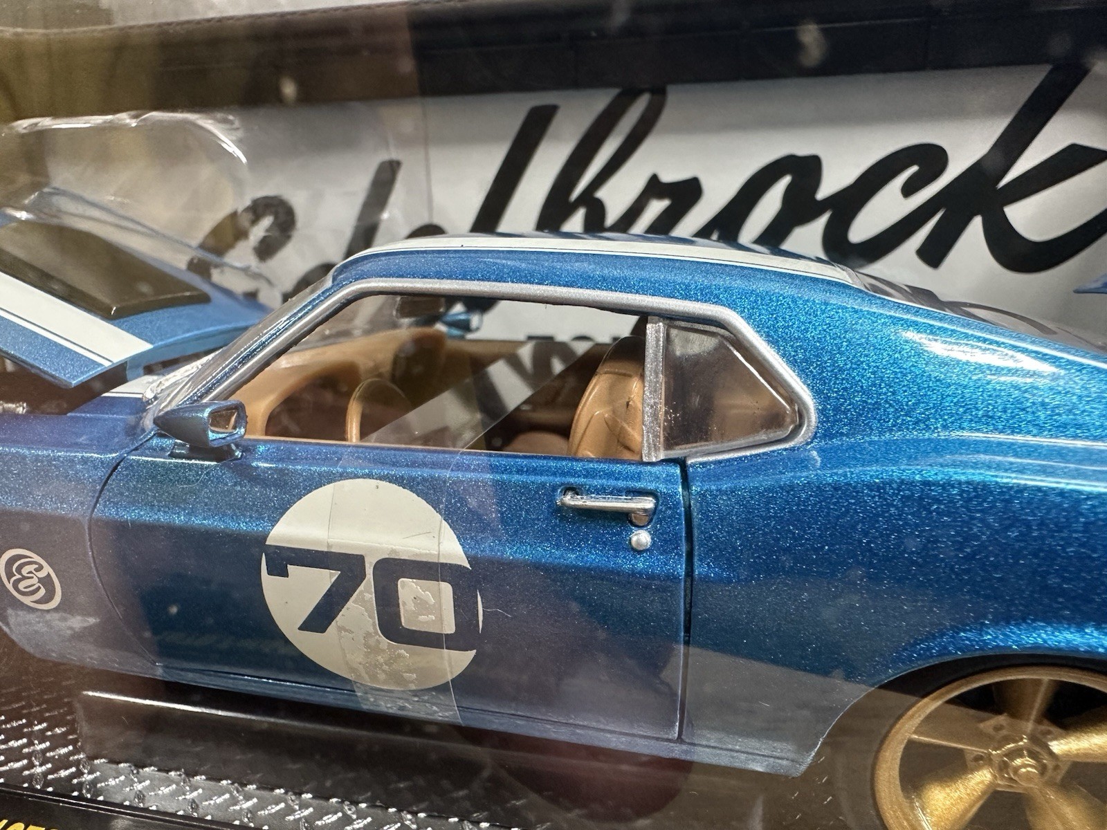 M2 Machines 1:24 1970 Ford Mustang Sportsroof Edelbrock Blue Diecast Unopened