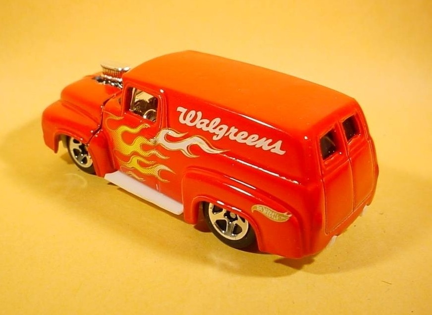 HOT WHEELS RED WALGREENS 56 FORD PANEL TRUCK MINT LOOSE
