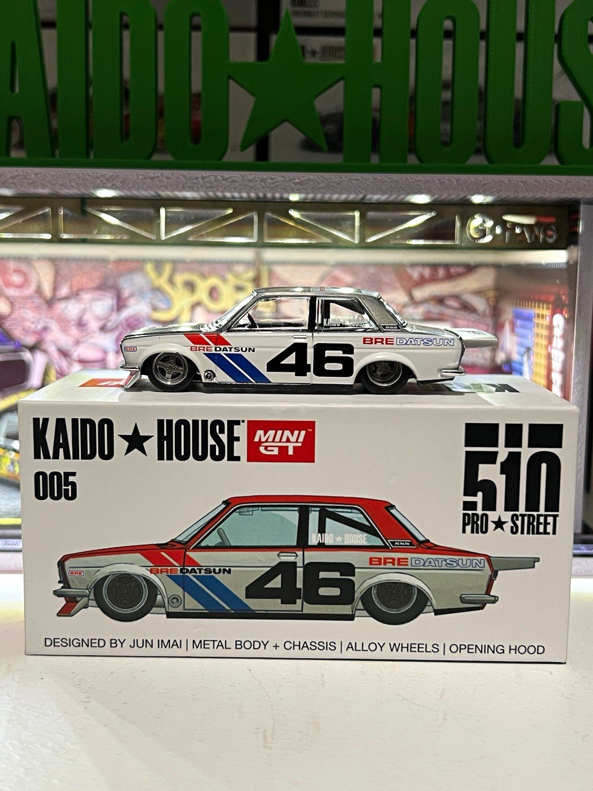 Kaido House Mini GT KHMG005 Datsun 510 BRE #46 CHASE Rare White 1:64