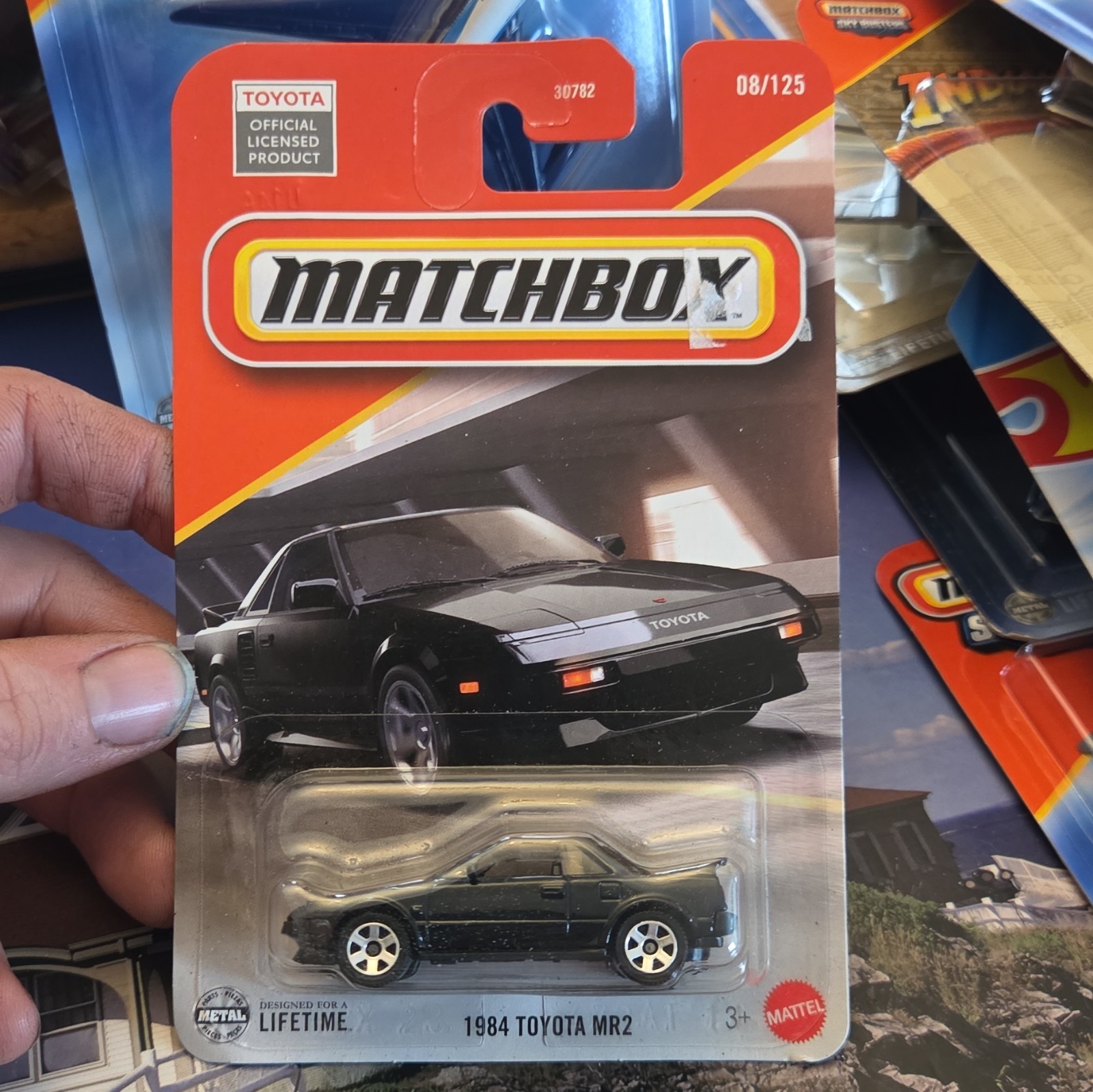 Matchbox 1:64 1984 Toyota MR2 Black Diecast Car 08/125 Official Licensed
